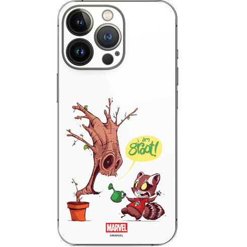 Marvel Rocket Raccoon and Groot Tall Tails iPhone 14 Pro Skin
